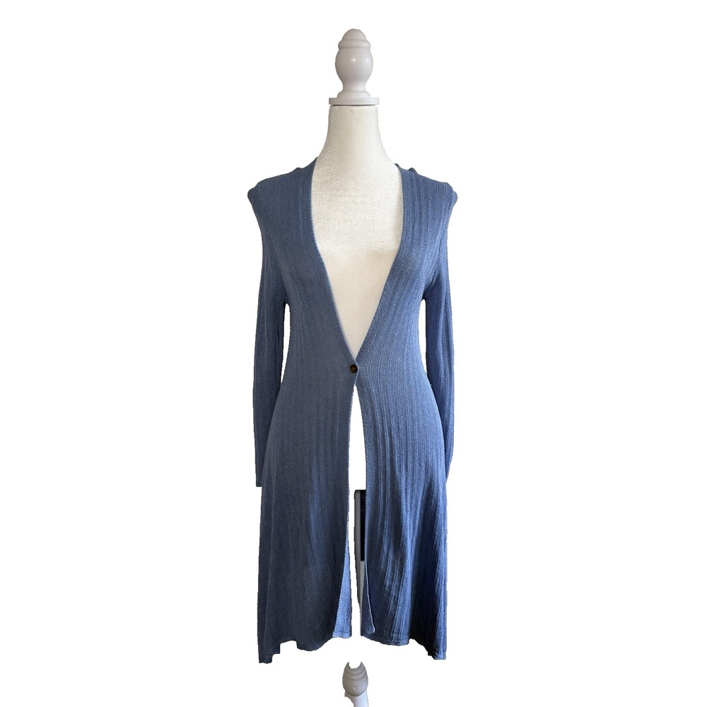 Lafayette 148 New York Linen Blend Knit Cardigan Women S Open Front Boho Coastal
